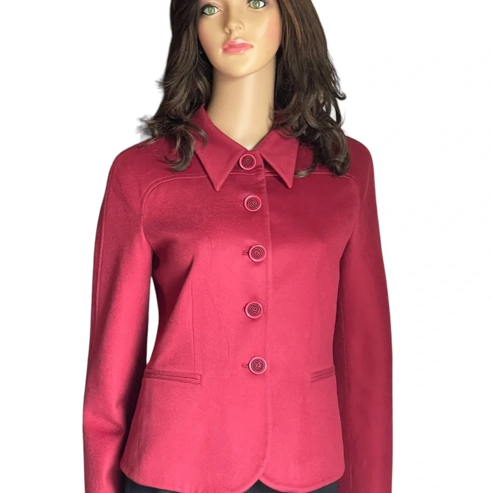 Giorgio Armani Jackets & Coats red blazer wool/ cashmere size EUR 38 (2) USA - Picture 5 of 16